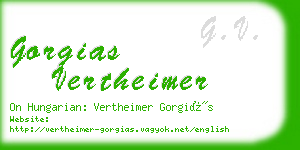 gorgias vertheimer business card